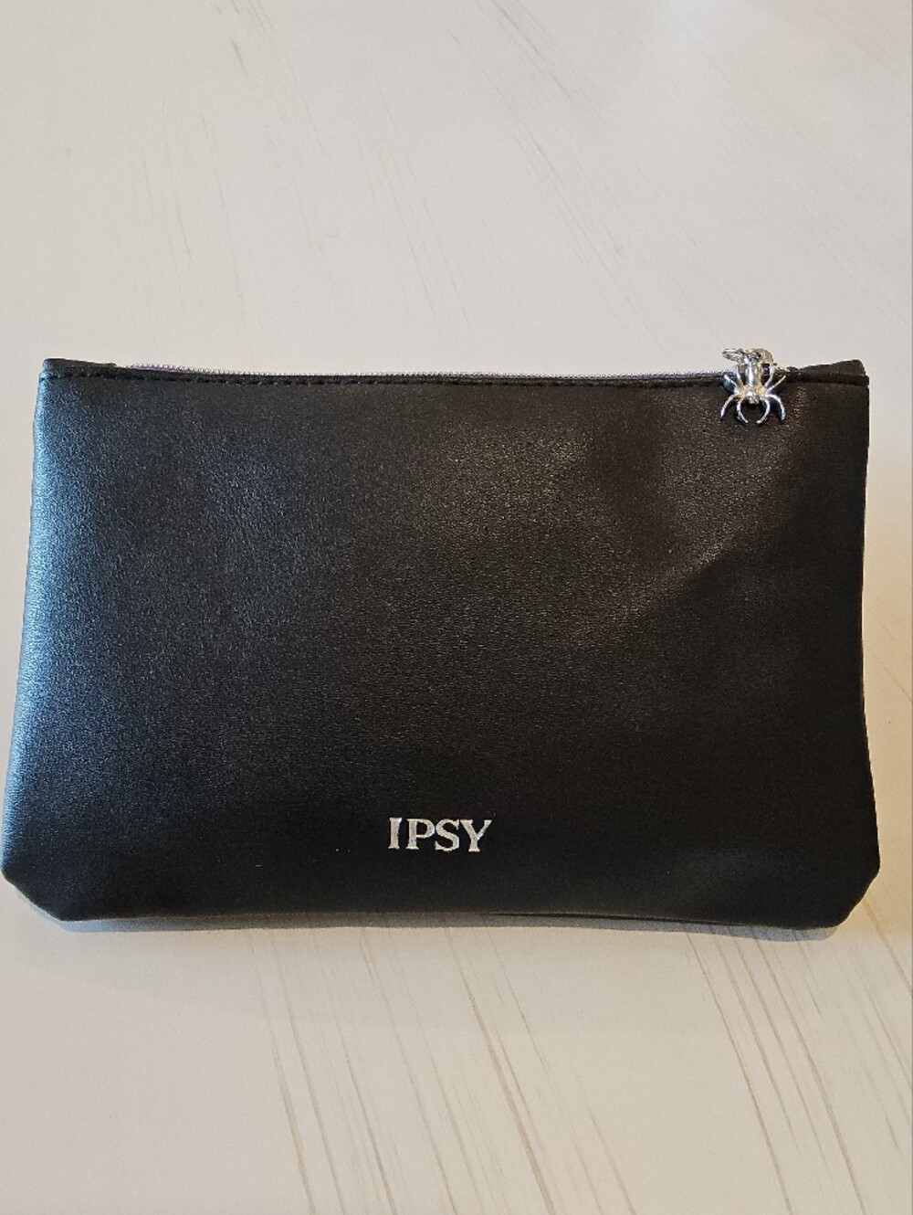 ipsy Holloween Black Cosmetic Pouch with Purple Zipper Accent